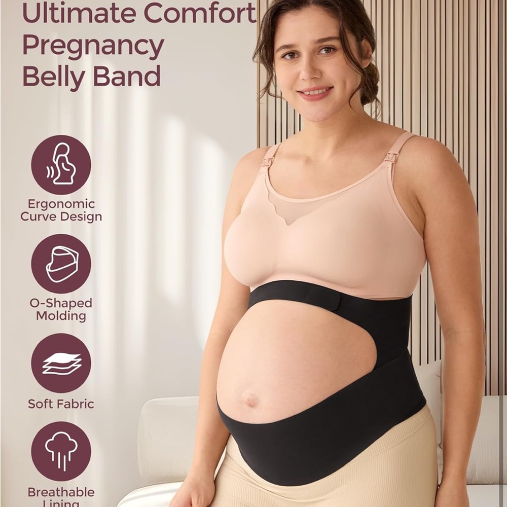 Momcozy Pregnancy Belly Band - Black XL